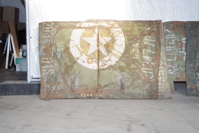 Illustration for article titled Germans Discover Military Jeep Hoods Used to Repair a Ceiling after World War II